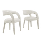 Modway EEI-6562 Pinnacle Boucle Upholstered Dining Chair Set of 2