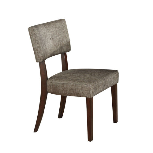 ACME 16252 Drake Side Chair (Set-2), Gray Fabric & Espresso