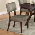 ACME 16252 Drake Side Chair (Set-2), Gray Fabric & Espresso