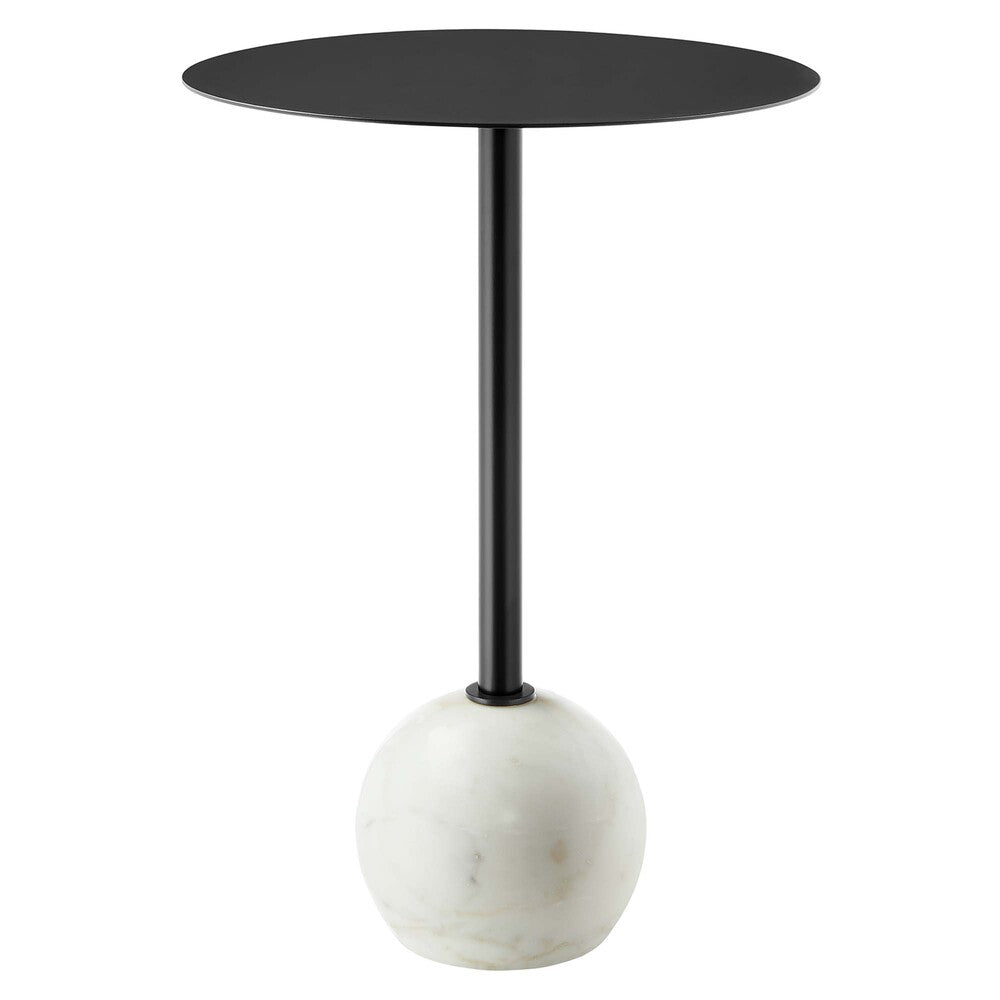 Modway EEI-6606 Aliza Round White Marble Side Table