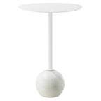 Modway EEI-6606 Aliza Round White Marble Side Table