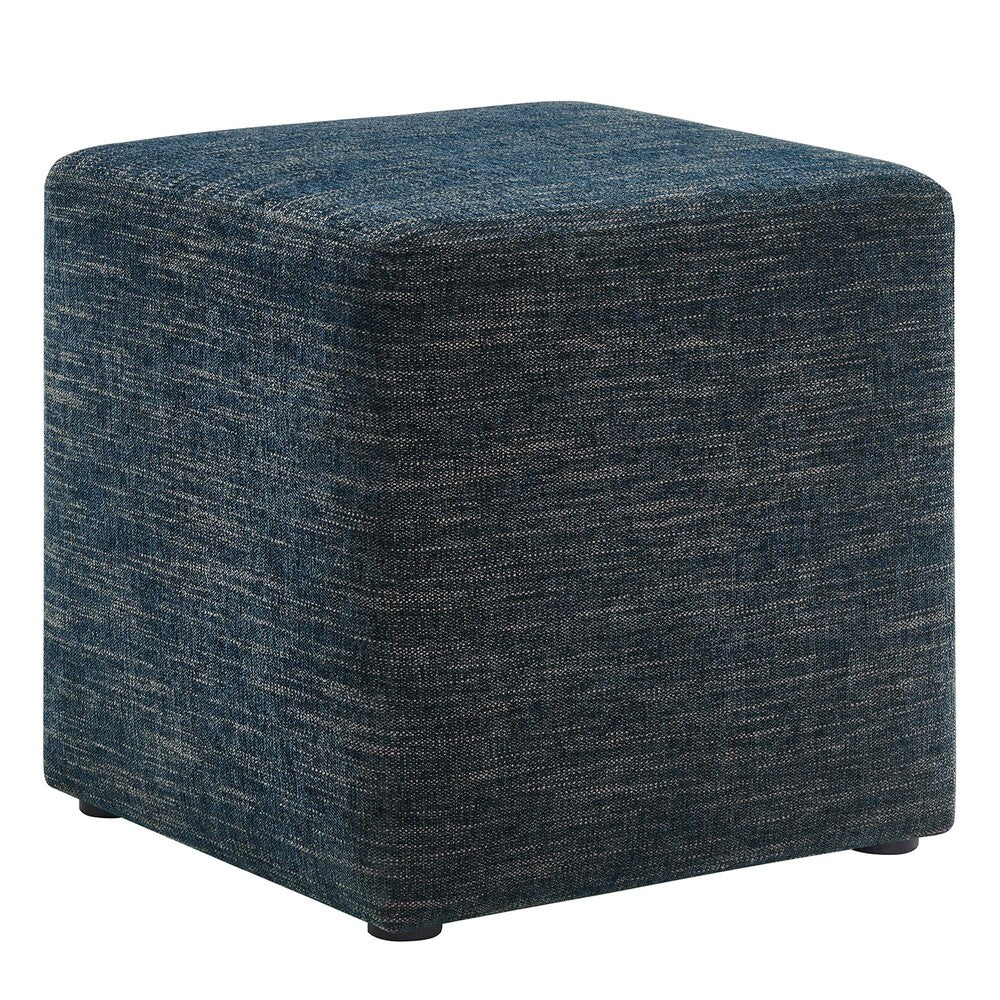 Modway EEI-6636 Callum 17" Square Woven Heathered Fabric Upholstered Ottoman