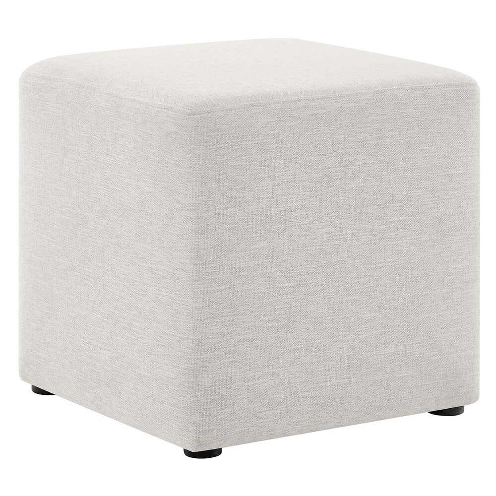 Modway EEI-6636 Callum 17" Square Woven Heathered Fabric Upholstered Ottoman