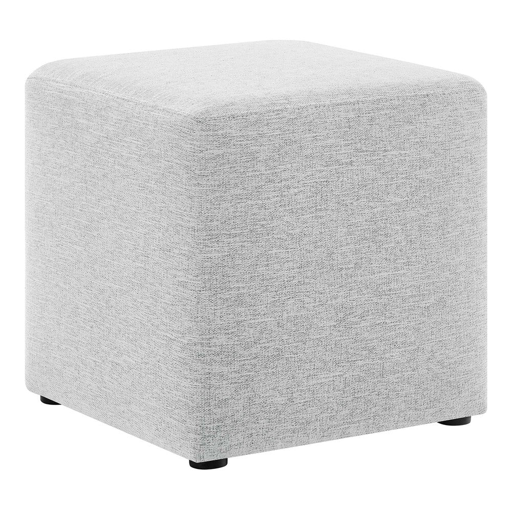 Modway EEI-6636 Callum 17" Square Woven Heathered Fabric Upholstered Ottoman