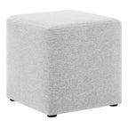 Modway EEI-6636 Callum 17" Square Woven Heathered Fabric Upholstered Ottoman
