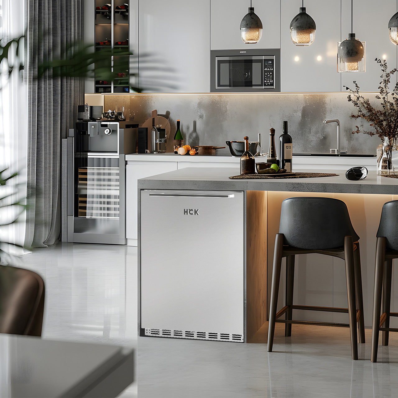 HCK 5.12 Cubic Ft. Indoor/Outdoor Stainless Steel Refridgerator