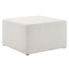 Modway EEI-6642 Callum Large 28" Square Woven Heathered Fabric Upholstered Ottoman