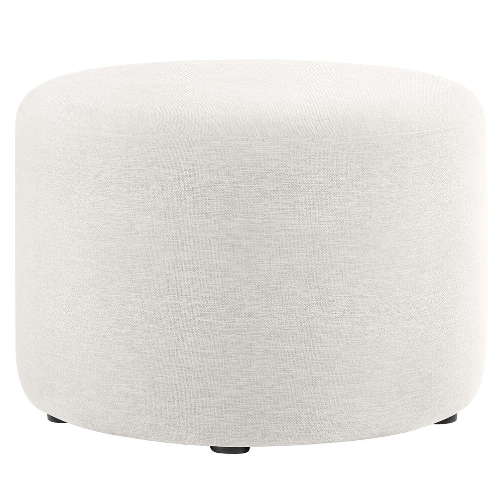 Modway EEI-6645 Callum Large 23" Round Woven Heathered Fabric Upholstered Ottoman