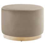 Modway EEI-6646 Tilden Large 23" Round Performance Velvet Upholstered Ottoman
