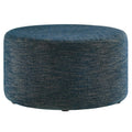 Modway EEI-6647 Callum Large 29" Round Woven Heathered Fabric Upholstered Ottoman