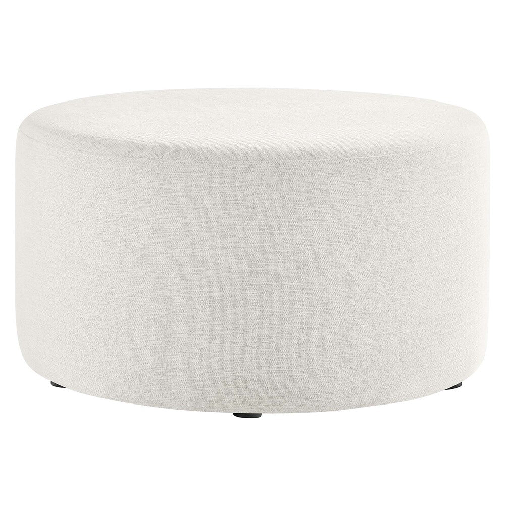 Modway EEI-6647 Callum Large 29" Round Woven Heathered Fabric Upholstered Ottoman