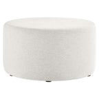 Modway EEI-6647 Callum Large 29" Round Woven Heathered Fabric Upholstered Ottoman