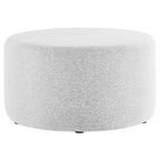 Modway EEI-6647 Callum Large 29" Round Woven Heathered Fabric Upholstered Ottoman