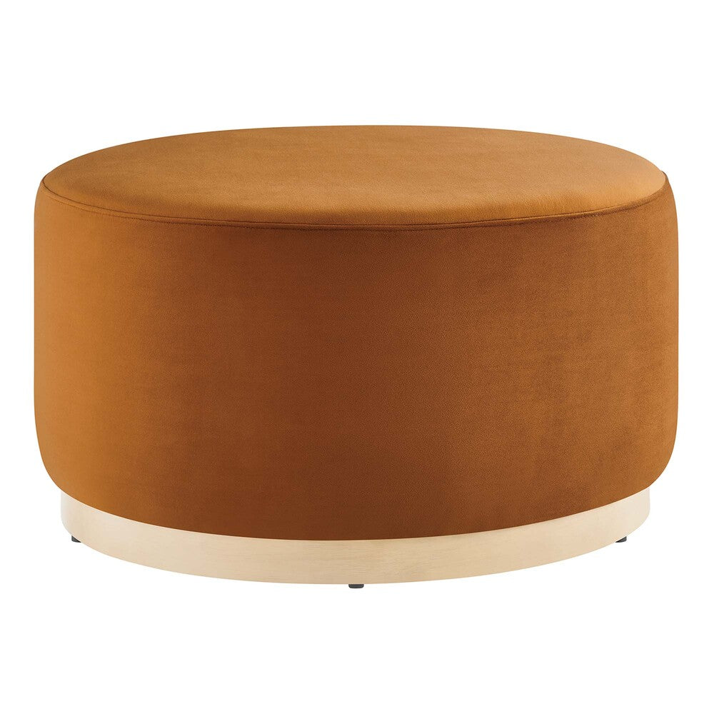 Modway EEI-6648 Tilden Large 29" Round Performance Velvet Upholstered Ottoman