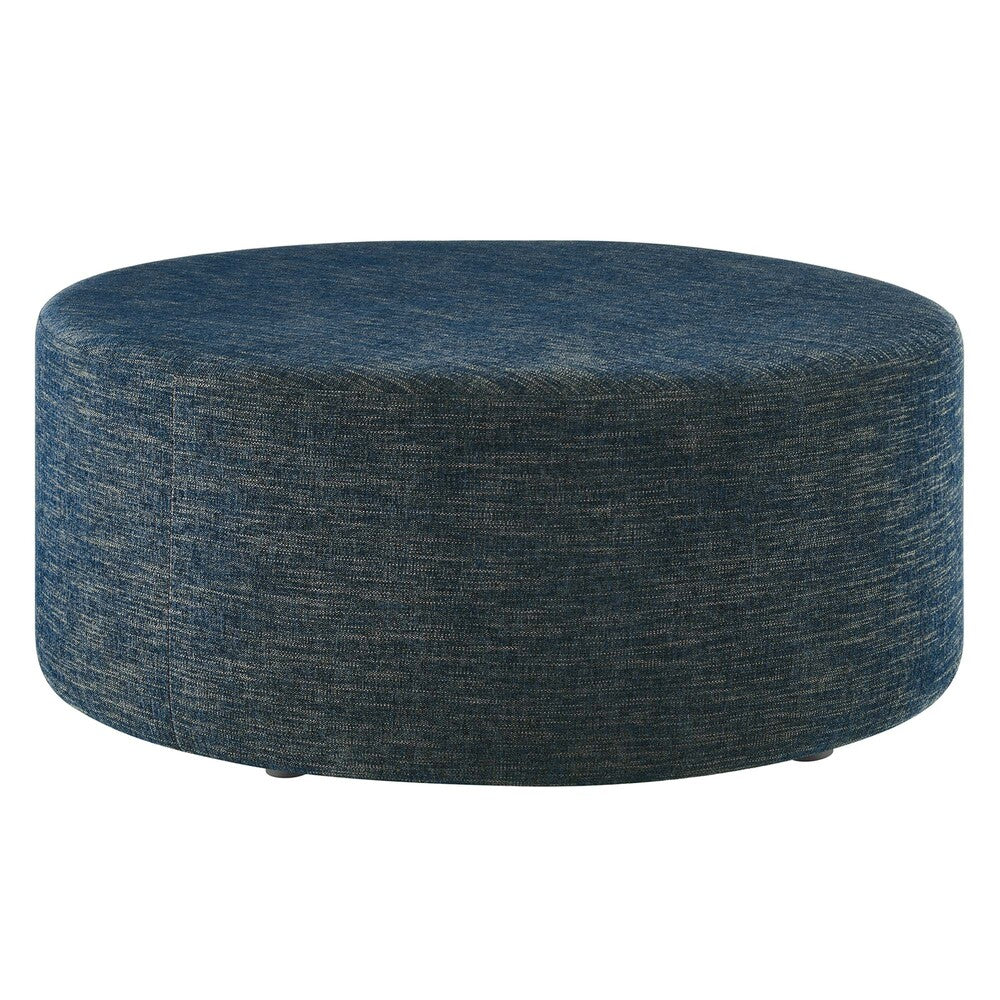 Modway EEI-6649 Callum Large 38" Round Woven Heathered Fabric Upholstered Ottoman