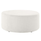 Modway EEI-6649 Callum Large 38" Round Woven Heathered Fabric Upholstered Ottoman