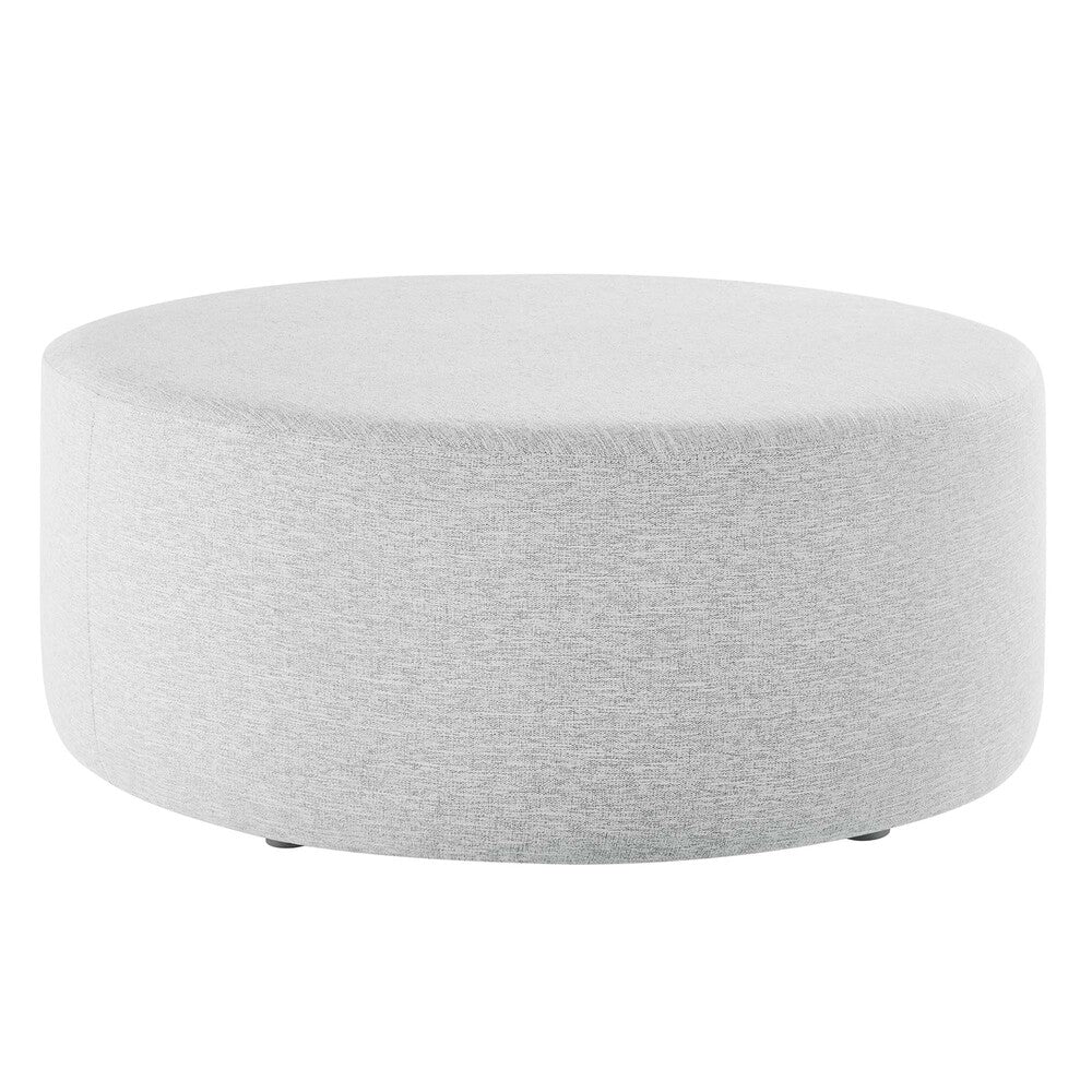 Modway EEI-6649 Callum Large 38" Round Woven Heathered Fabric Upholstered Ottoman
