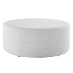 Modway EEI-6649 Callum Large 38" Round Woven Heathered Fabric Upholstered Ottoman