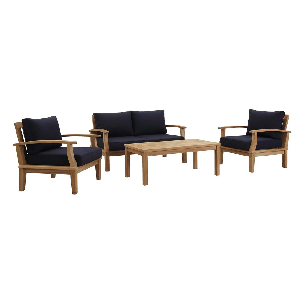 Modway EEI-1469 Marina 4 Piece Outdoor Patio Teak Set