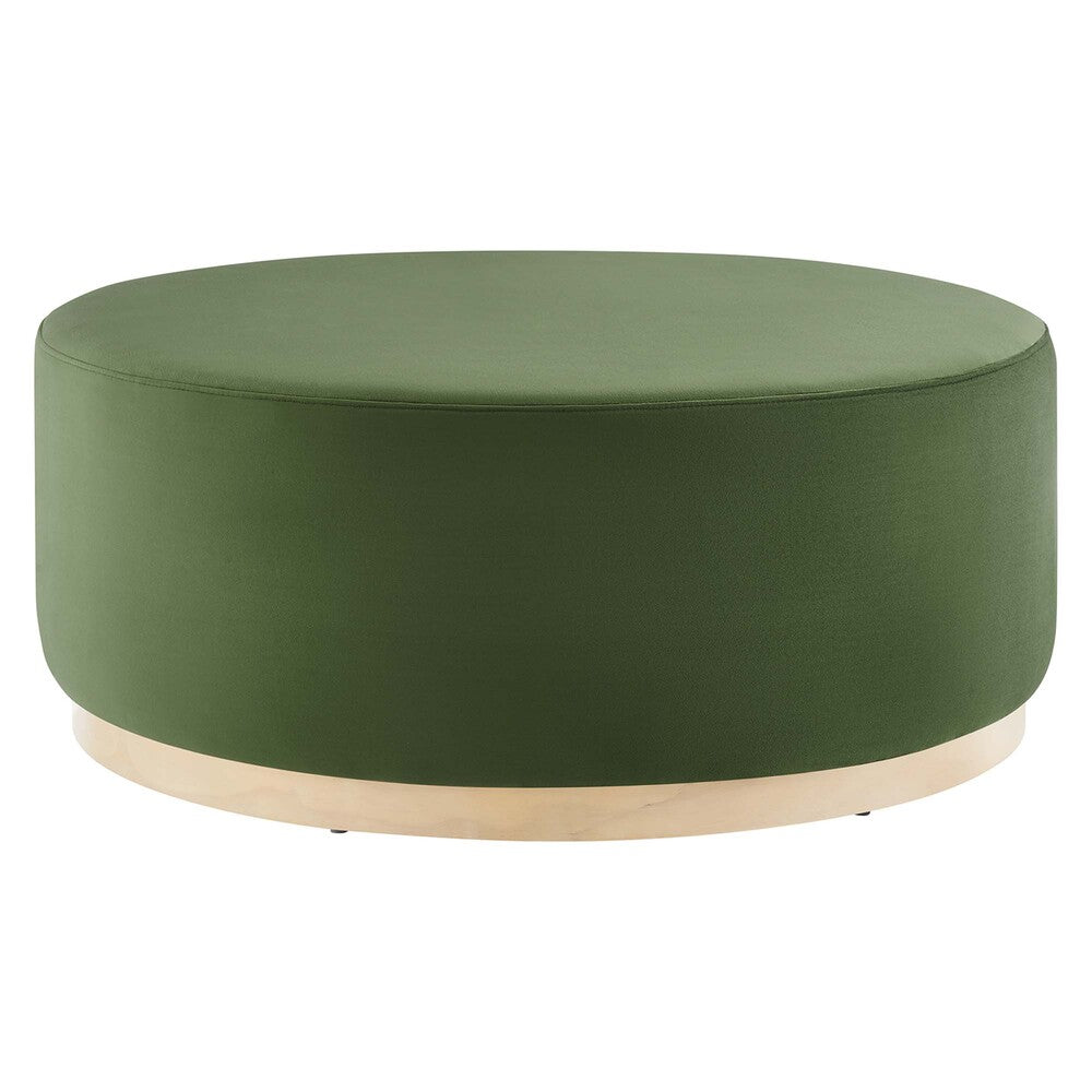 Modway EEI-6650 Tilden Large 38" Round Performance Velvet Upholstered Ottoman
