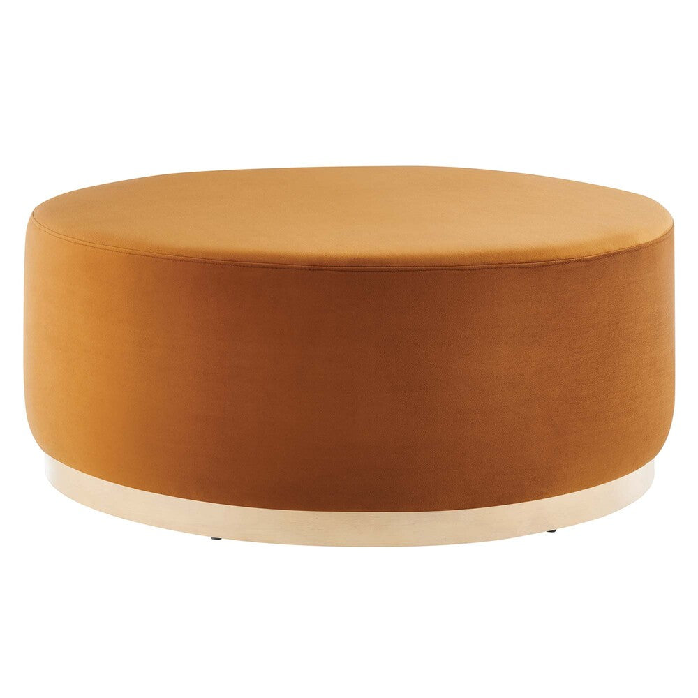 Modway EEI-6650 Tilden Large 38" Round Performance Velvet Upholstered Ottoman