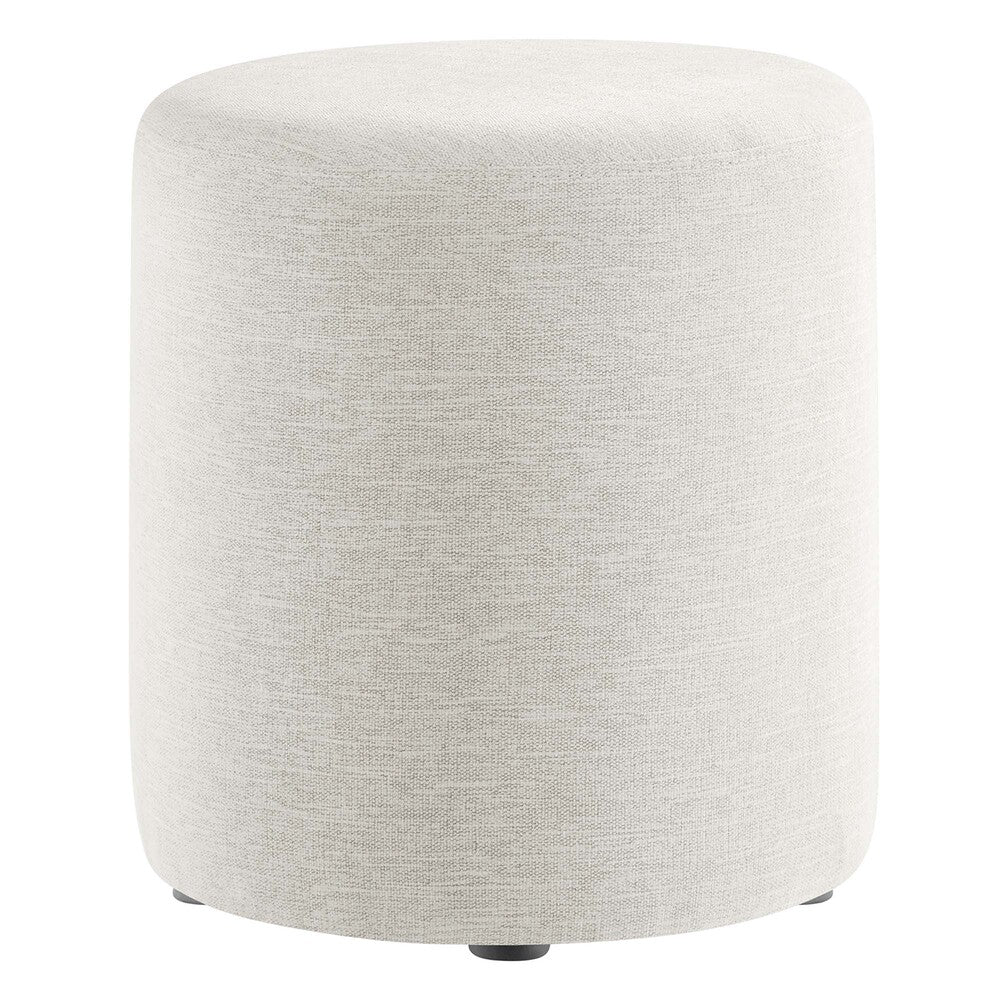Modway EEI-6651 Callum 16" Round Woven Heathered Fabric Upholstered Ottoman
