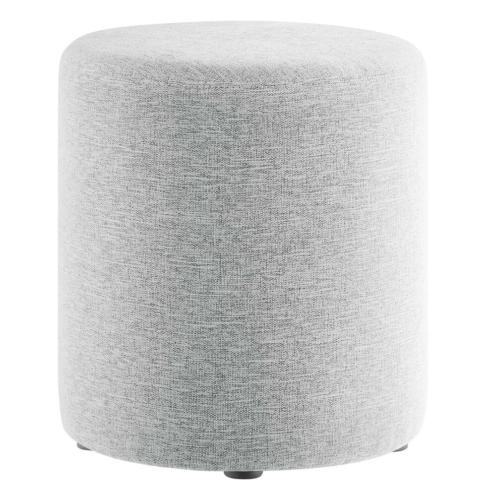 Modway EEI-6651 Callum 16" Round Woven Heathered Fabric Upholstered Ottoman