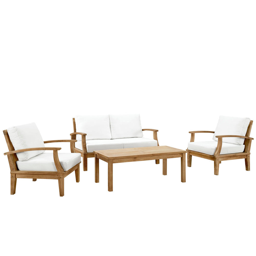 Modway EEI-1469 Marina 4 Piece Outdoor Patio Teak Set