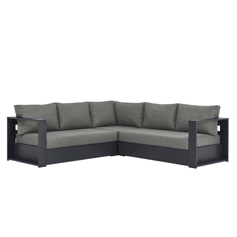 Modway EEI-6668 Tahoe 3-Piece Outdoor Patio Powder-Coated Aluminum Sectional Sofa Set