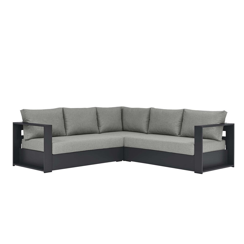 Modway EEI-6668 Tahoe 3-Piece Outdoor Patio Powder-Coated Aluminum Sectional Sofa Set