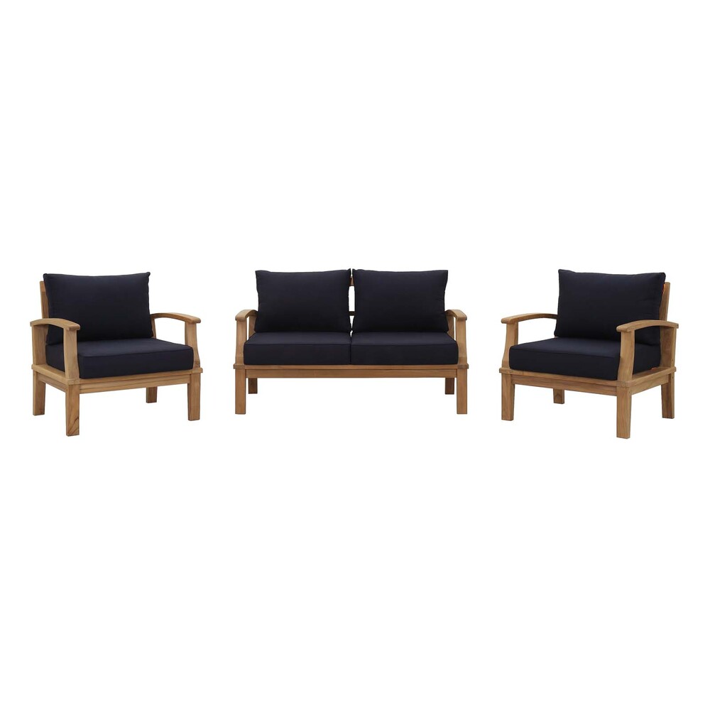 Modway EEI-1470 Marina 3 Piece Outdoor Patio Teak Set