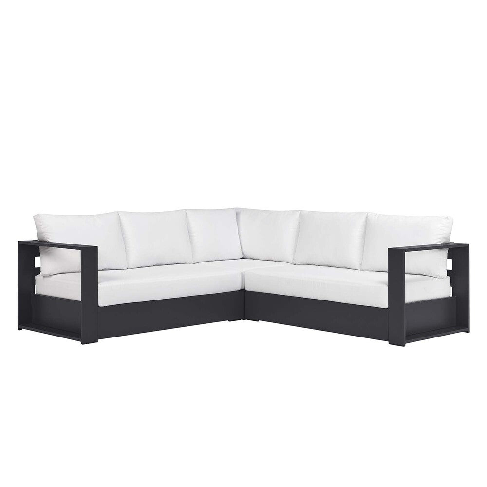 Modway EEI-6668 Tahoe 3-Piece Outdoor Patio Powder-Coated Aluminum Sectional Sofa Set