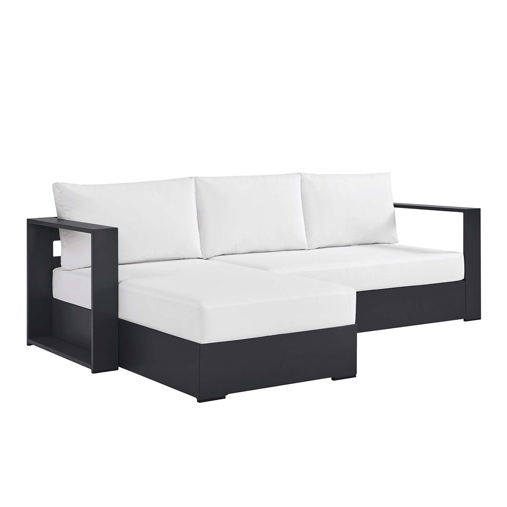 Modway EEI-6670 Tahoe 2-Piece Outdoor Patio Powder-Coated Aluminum Left-Facing Chaise Sectional Sofa Set