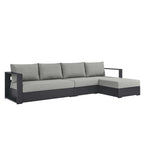 Modway EEI-6671 Tahoe 3-Piece Outdoor Patio Powder-Coated Aluminum Right-Facing Chaise Sectional Sofa Set