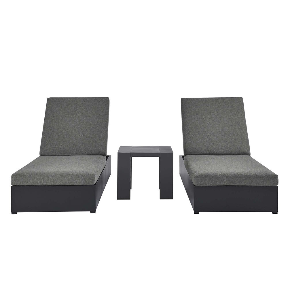 Modway EEI-6673 Tahoe 3-Piece Outdoor Patio Powder-Coated Aluminum Chaise Lounge Set