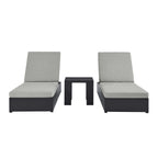 Modway EEI-6673 Tahoe 3-Piece Outdoor Patio Powder-Coated Aluminum Chaise Lounge Set
