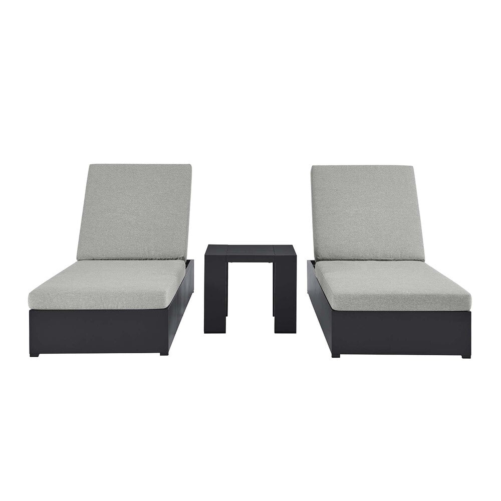 Modway EEI-6673 Tahoe 3-Piece Outdoor Patio Powder-Coated Aluminum Chaise Lounge Set