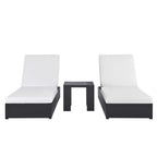Modway EEI-6673 Tahoe 3-Piece Outdoor Patio Powder-Coated Aluminum Chaise Lounge Set