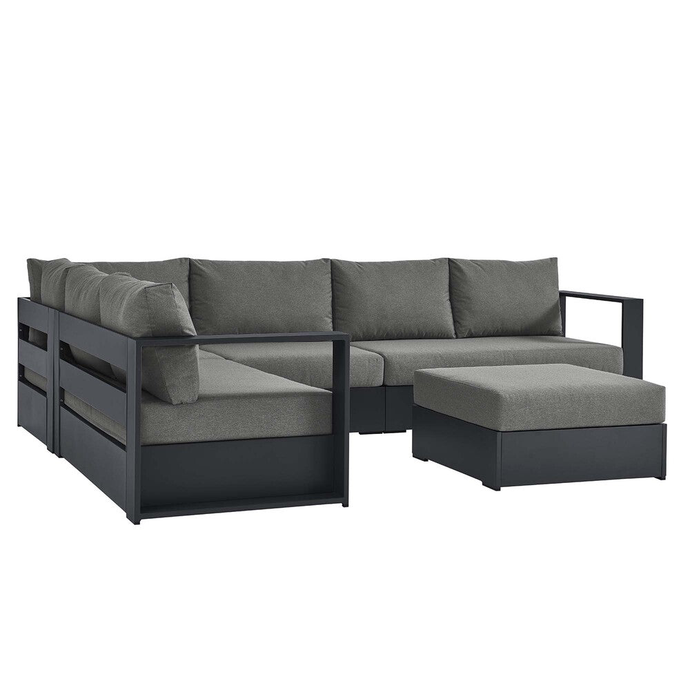Modway EEI-6674 Tahoe 5-Piece Outdoor Patio Powder-Coated Aluminum Sectional Sofa Set