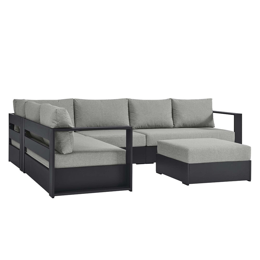 Modway EEI-6674 Tahoe 5-Piece Outdoor Patio Powder-Coated Aluminum Sectional Sofa Set