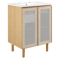 Modway EEI-6677 Calla 24" Perforated Metal Bathroom Vanity
