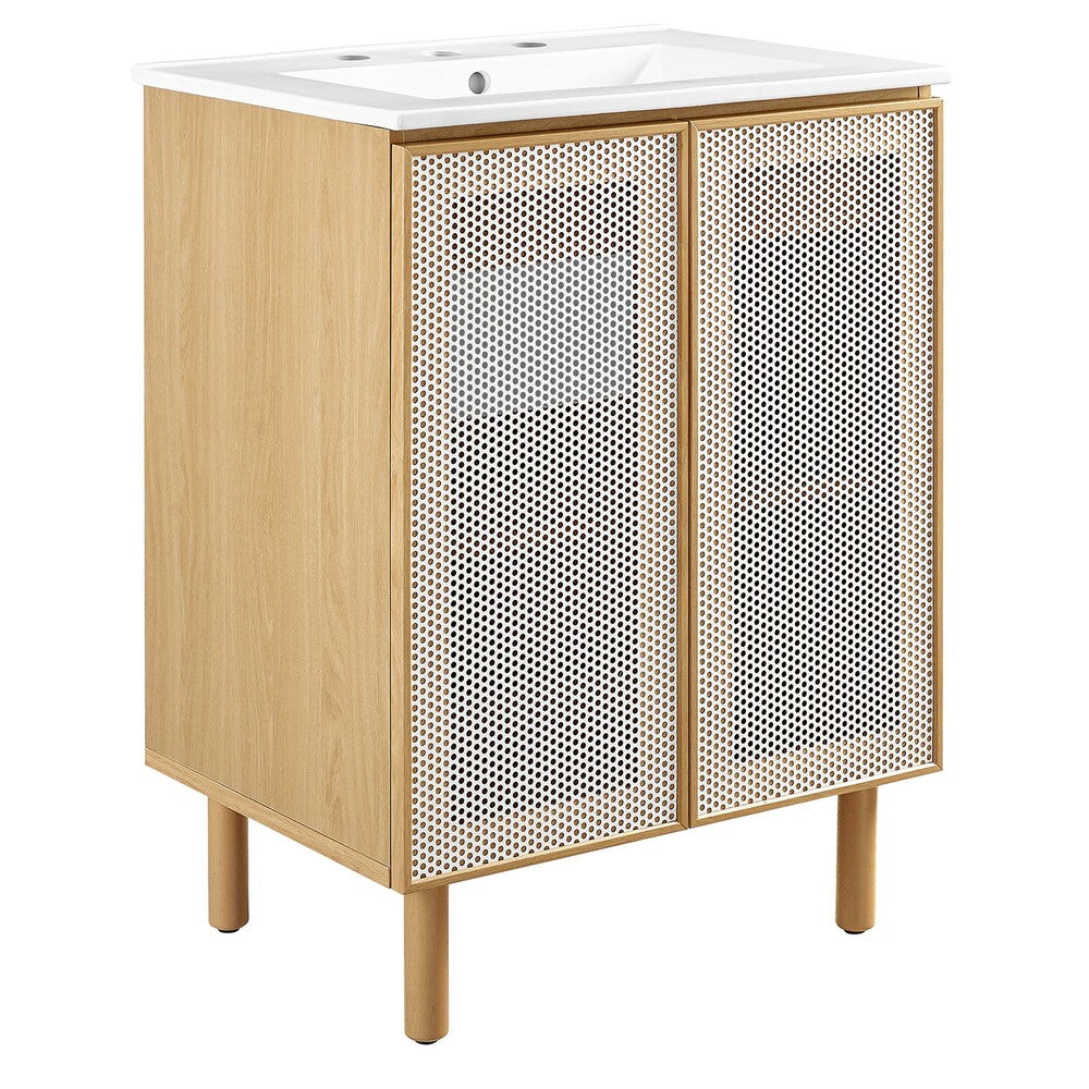 Modway EEI-6677 Calla 24" Perforated Metal Bathroom Vanity
