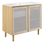 Modway EEI-6678 Calla 36" Perforated Metal Bathroom Vanity