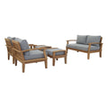 Modway EEI-1472 Marina 5 Piece Outdoor Patio Teak Set