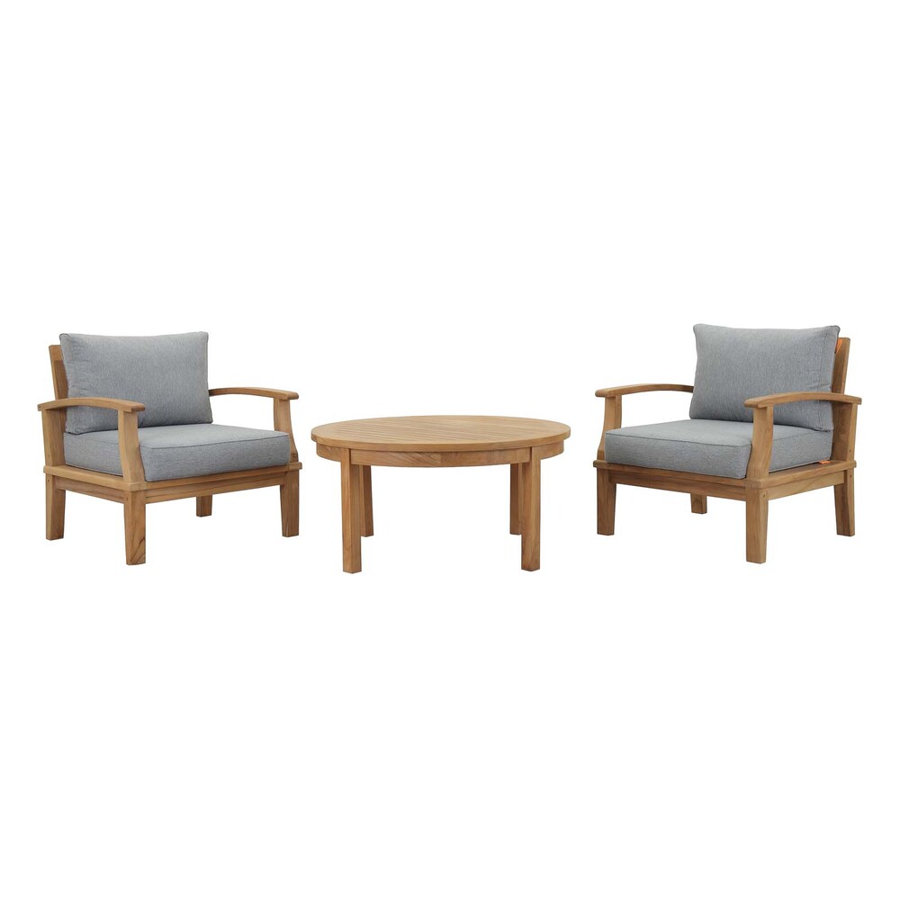 Modway EEI-1475 Marina 3 Piece Outdoor Patio Teak Set
