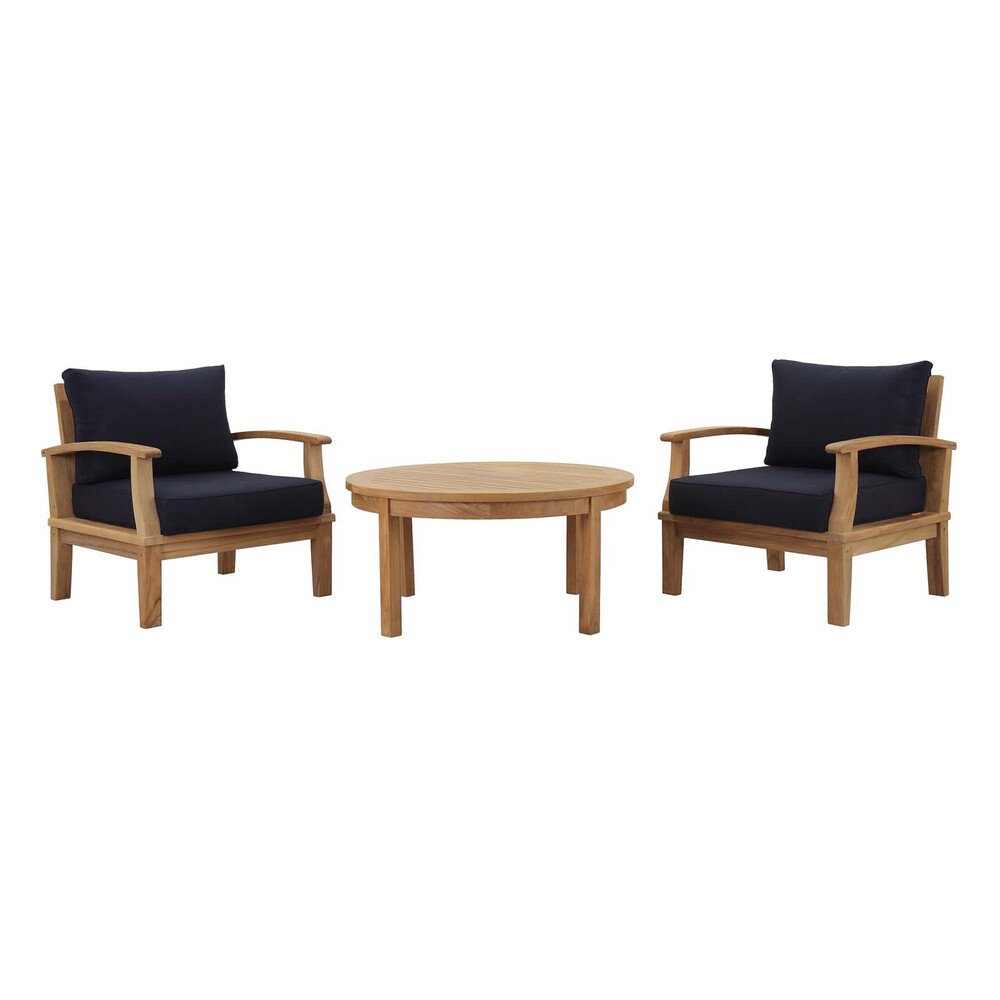 Modway EEI-1475 Marina 3 Piece Outdoor Patio Teak Set
