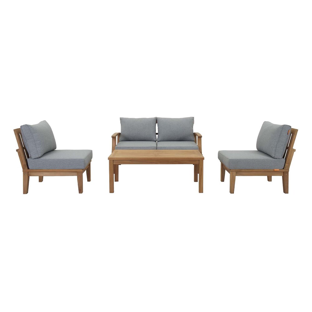 Modway EEI-1477 Marina 5 Piece Outdoor Patio Teak Set
