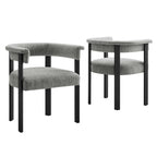 Modway EEI-6776 Imogen Fabric Upholstered Barrel Dining Chairs Set of 2