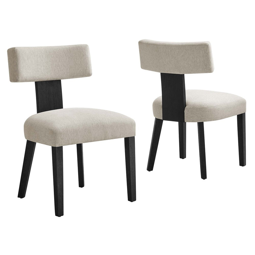 Modway EEI-6777 Nalani Fabric Upholstered Dining Chairs Set of 2