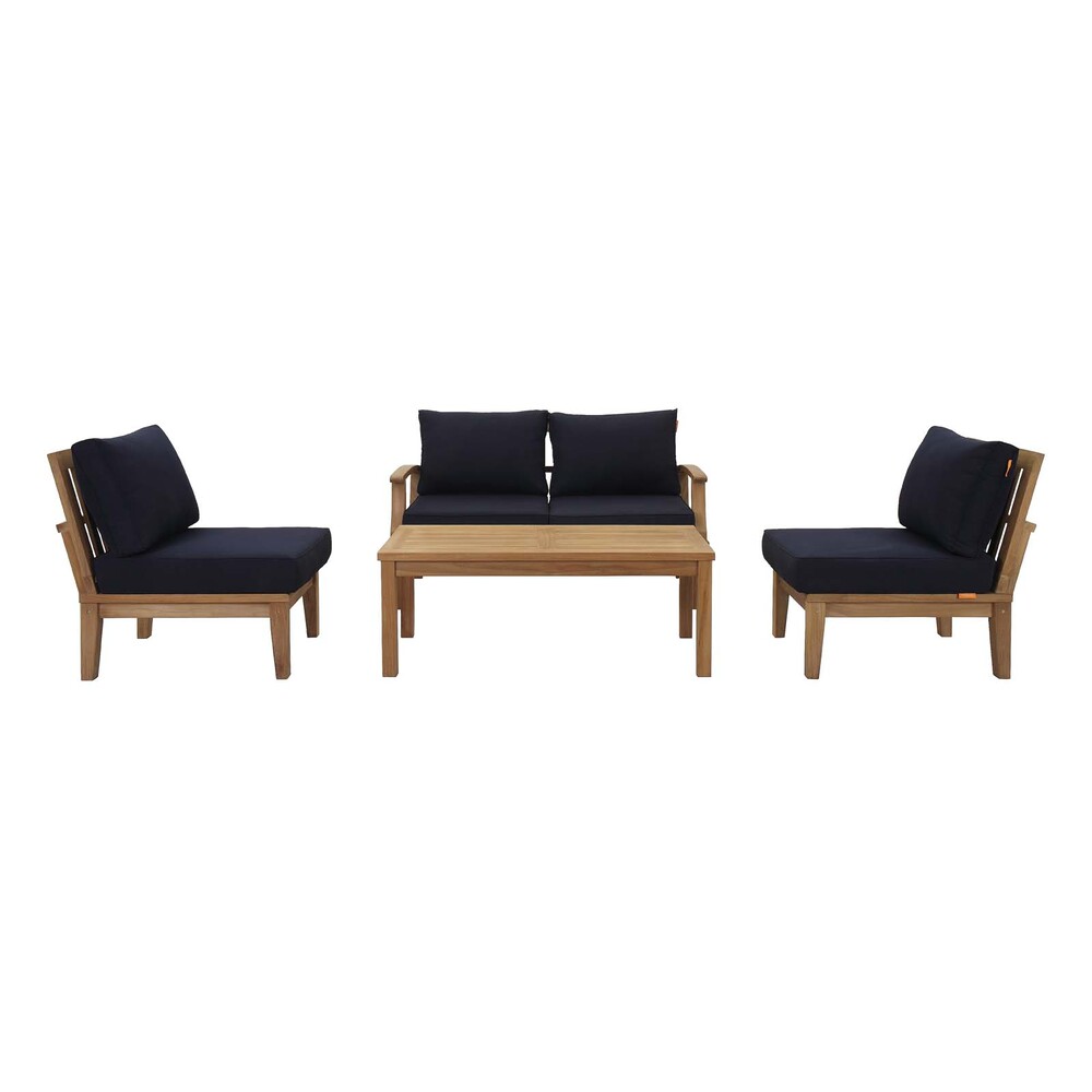 Modway EEI-1477 Marina 5 Piece Outdoor Patio Teak Set